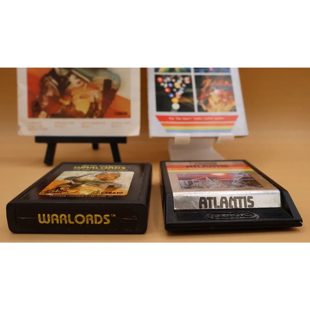 Atari‎ 2600 Warlords With Manual & Imagic Atlantis Untested Video Games Lot of 2